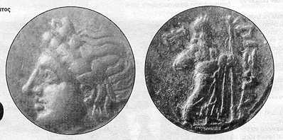 The gold coin of Pixodarus