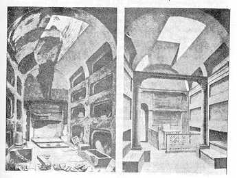 St. Sebastians Catacombe before & after restoration
